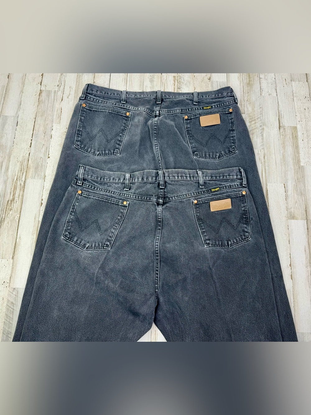 Wrangler Jeans Men's 42x33 Black Cowboy Western Outdoors 13MW2WK Lot Of 2 - Picture 1 of 12
